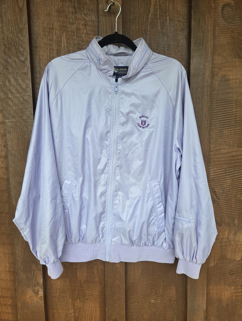F25. Vintage 80s Duckster Pro Golf Windbreaker Nylon Jacket